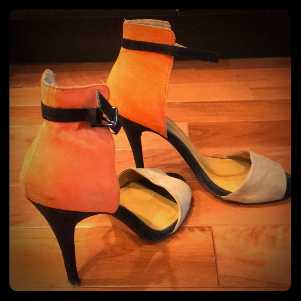 Color-block heels